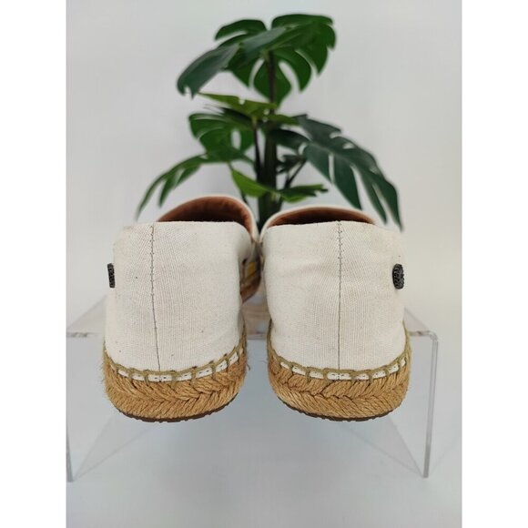 UGG Women's Renada White Stripe Slip On Espadrille Loafer Size 7.5 US - Picture 3 of 8